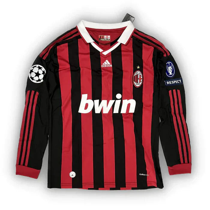 Milan Home Shirt Long Sleeve Retro 2009/10