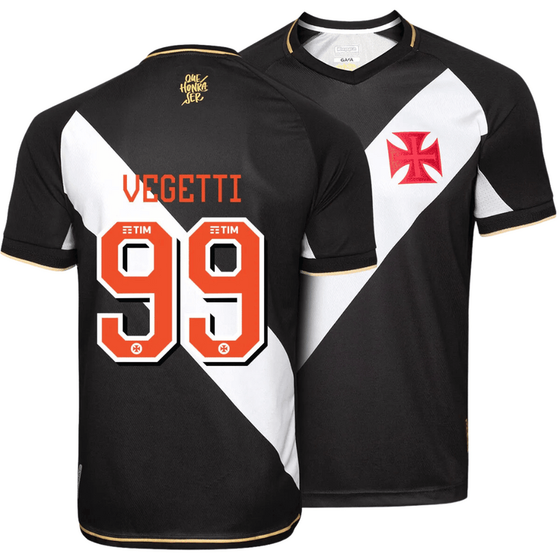 Camiseta Vasco da Gama I Primera Equipación 23/24 - Aficionado KP Hombre - Personalizada VEGETTI N°99