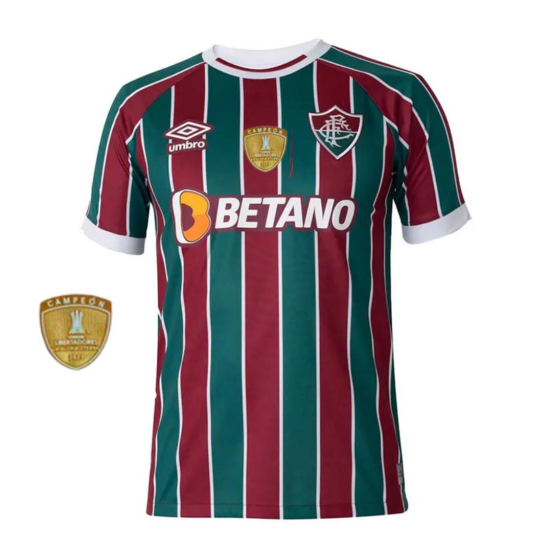 Camiseta Fluminense Local 2023-24 - Parche Campeão Libertadores 2023 - Aficionado UM Masculino