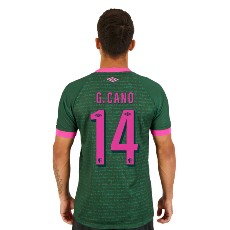 Camiseta Fluminense III Tercer Uniforme 23/24 - UM Fan Masculino - Personalizada G.CANO N°14