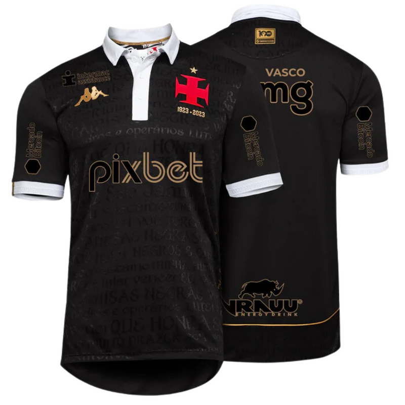 Vasco da Gama Shirt w/ Sponsorships lll 2023/24 Black - KP Torcedor