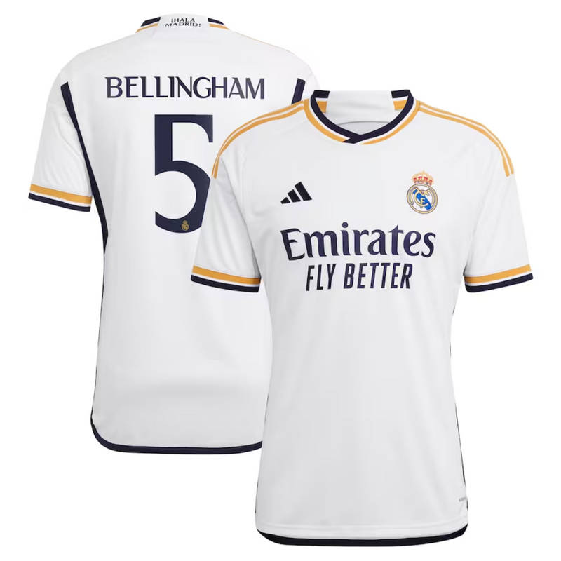 Real Madrid Home 23/24 Jersey - Personalized BELLINGHAM Nº 5 - AD Men's Fan