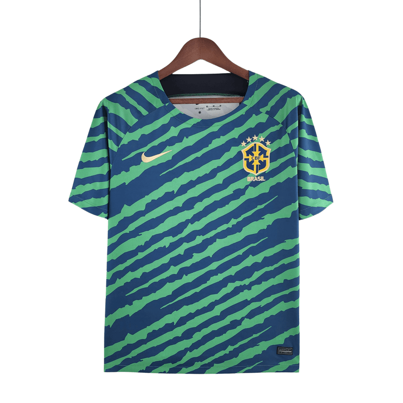 Maillot d'avant-match du Brésil 22/23 NK Fan pour hommes