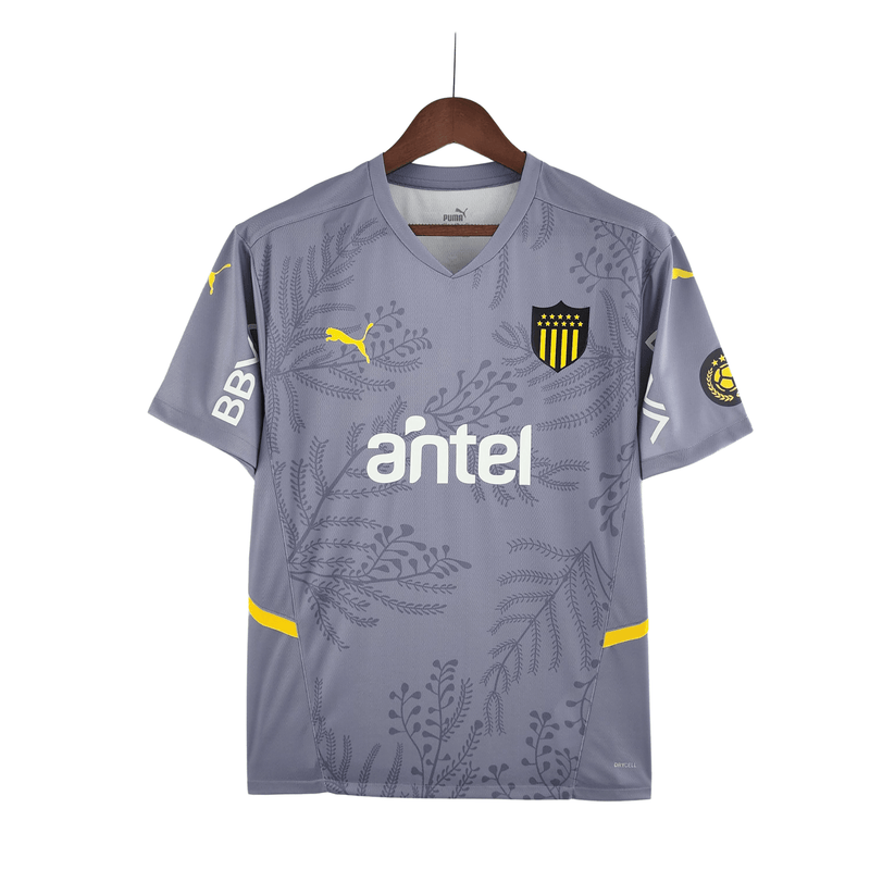 Camisola Peñarol II 22/23 TPM Torcedor Masculina - Cinza e Amarelo