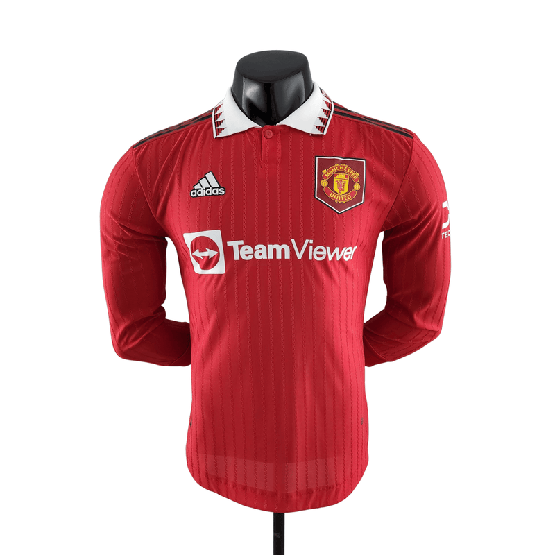 Manchester United Home 22/23 Shirt - AD Men's Long Sleeve Player Version - Red