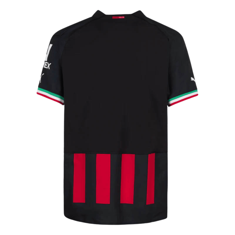 Milan Home 22/23 Jersey - Men's PM Fan - Black and Red