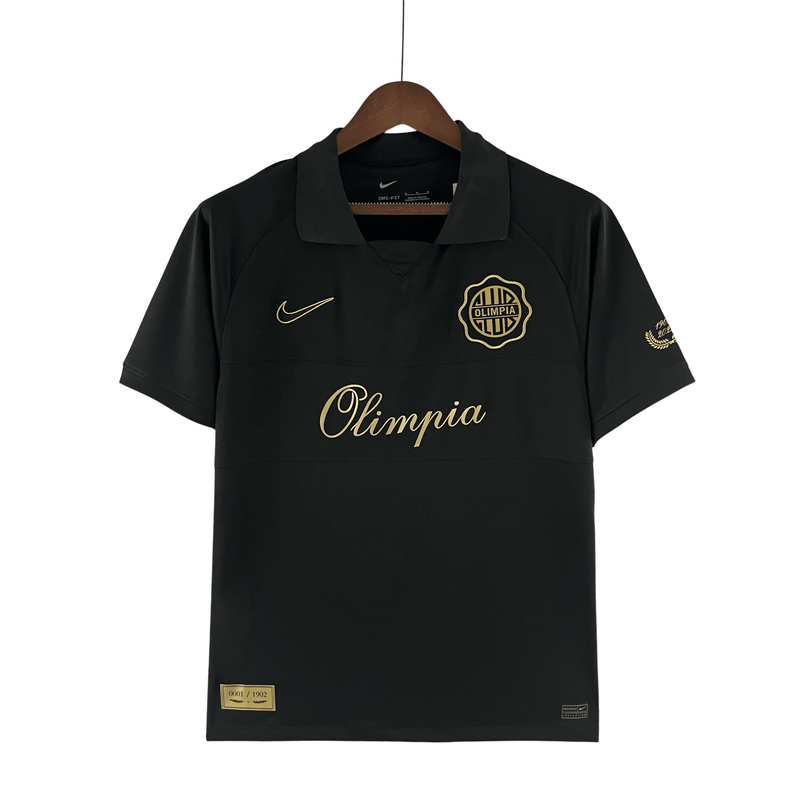 Camiseta Olímpia 100 Años 22/23 - Hombre NK Fan - Negro