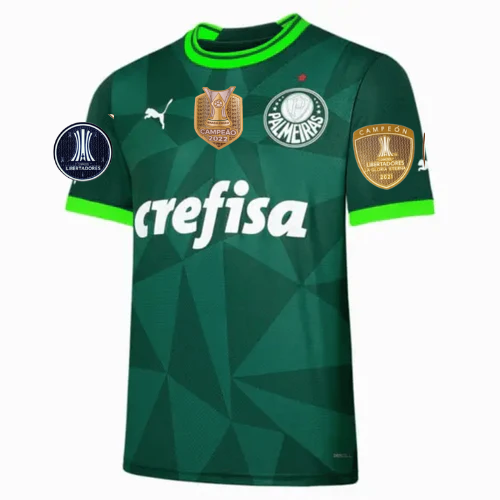 Palmeiras I 23/24 Jersey With Liberating Patches and Brasileirão - PM Men's Fan