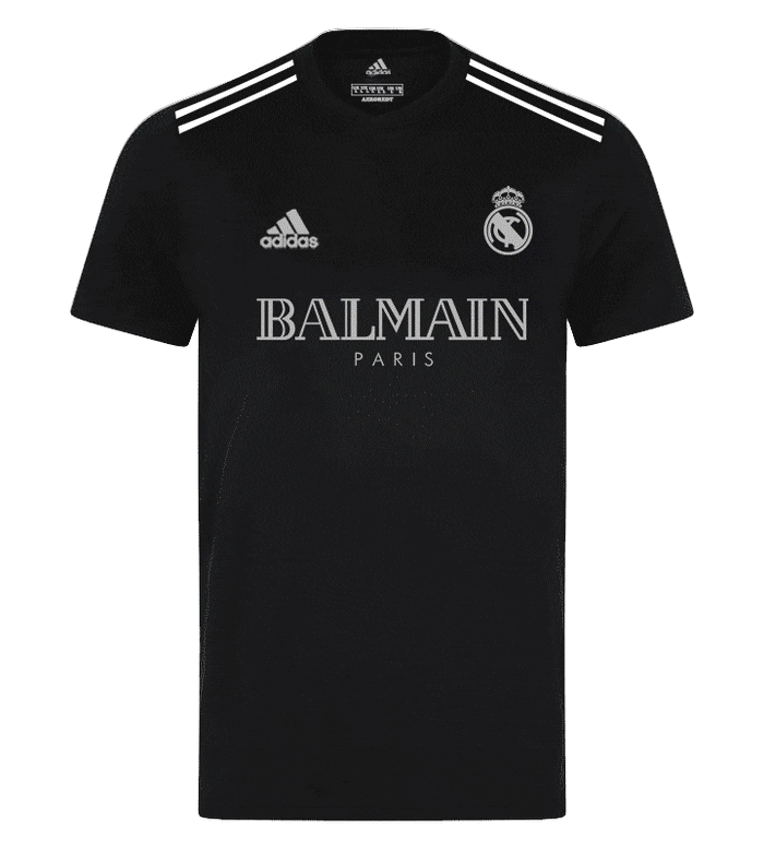 Camiseta Real Madrid x Balmain 2023 negra