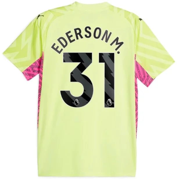 Manchester City Goalkeeper Light Green 23/24 Jersey - Personalized EDERSON M. - PM Men's Fan