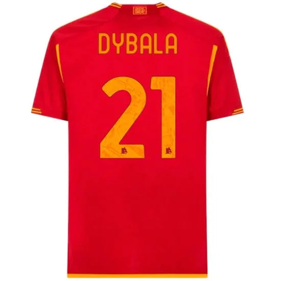 Camiseta Roma Primera Equipación 2023/24 - Abanico AD Hombre - DYBALA Personalizada Número 21