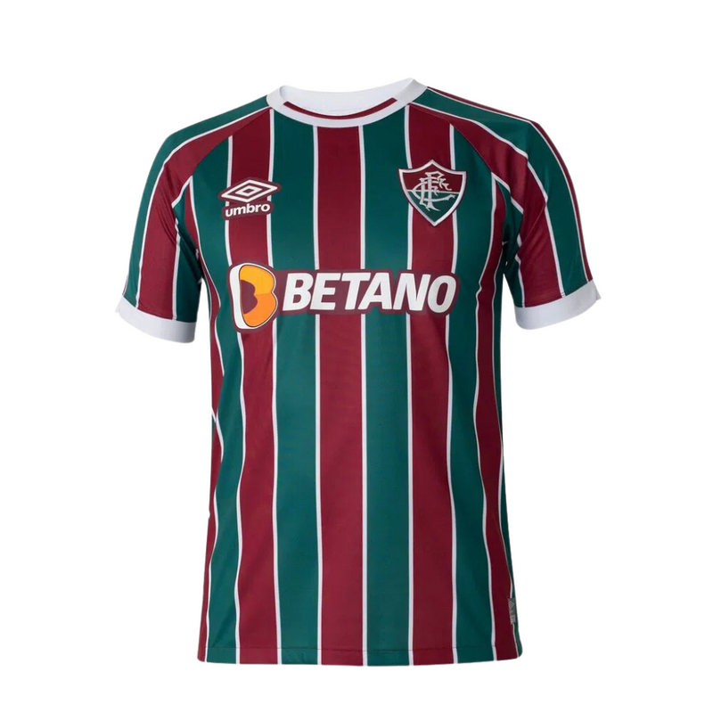 Camiseta Fluminense Primera Equipación 2023-24 - UM Torcedor Masculina - Vinho+Verde