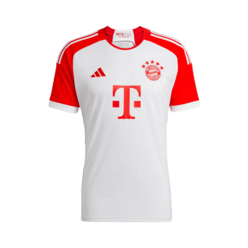 Bayer Munchen 23/24 Jersey - AD Fan Men's - White and Red