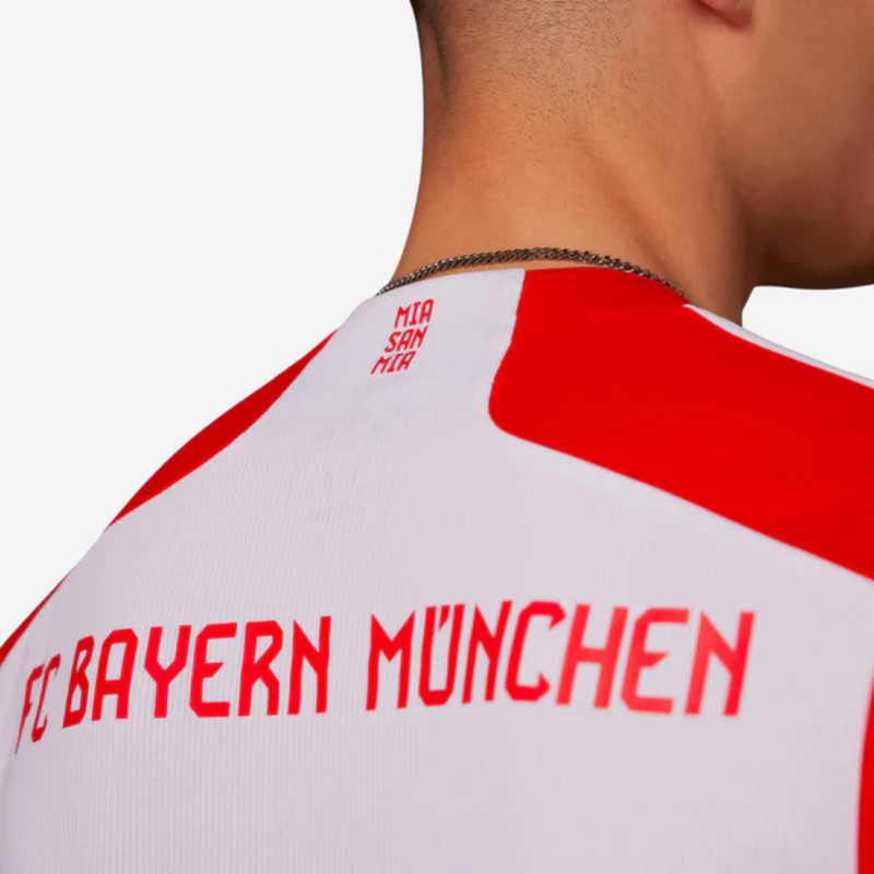 Camisola Bayer de Munchen 23/24 - AD Torcedor Masculina - Branco e Vermelho