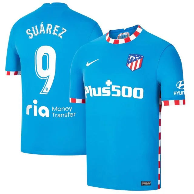 Maillot Domicile Atlético De Madrid 21/22 - Fan NK Homme Personnalisé SUÁREZ Nº9