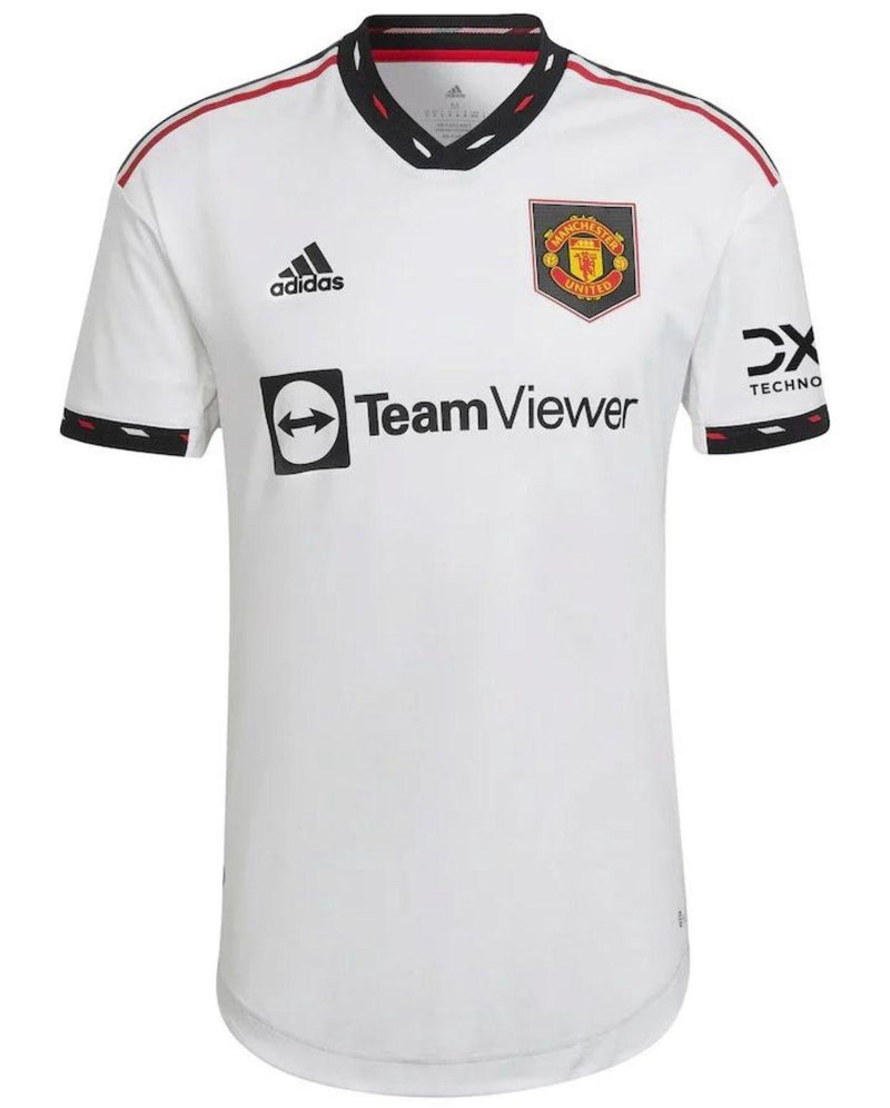 Camisola Manchester United II 2223 - AD Torcedor Masculina - Branco, Preto e Vermelho
