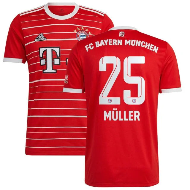 Camisola Bayern München I 22/23 -AD Torcedor Masculina Personalizada MULLER N° 25