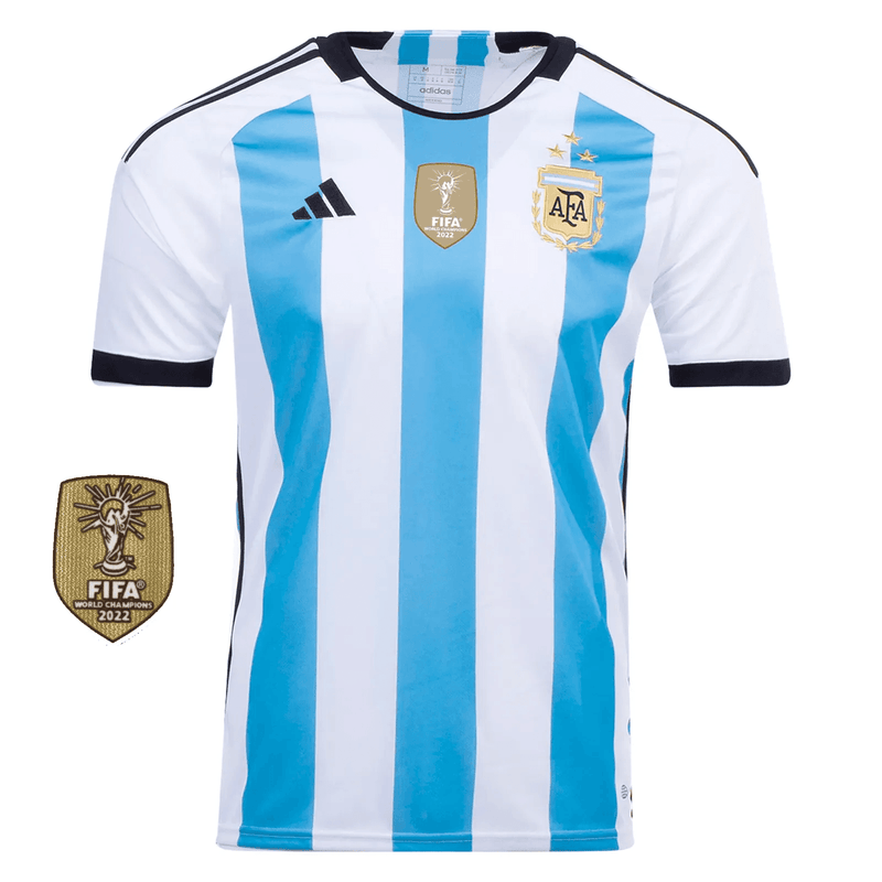 Argentina Patch Champion 2022 World Cup Jersey - AD Fan Men's