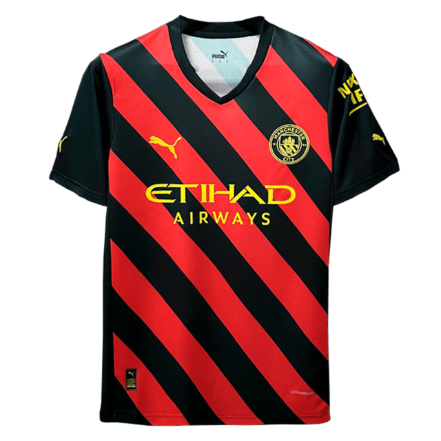 Camiseta de aficionado Manchester City II 22/23 PM - Hombre - Rojo y Negro