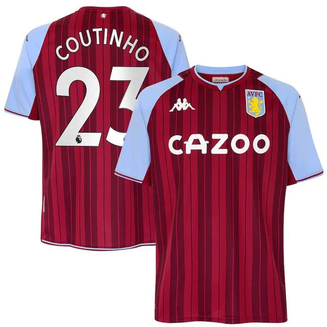 Maillot Aston Villa 21/22 - KP Fan Homme Personnalisé Coutinho Nº23