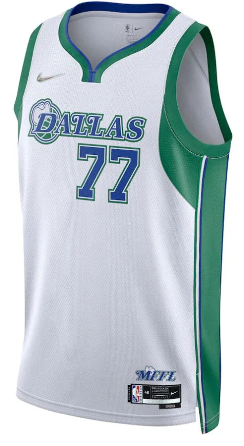 Dallas Mavericks Special City Edition Luka Doncic Tank Top Nº77 - Men's Fan - White and Green