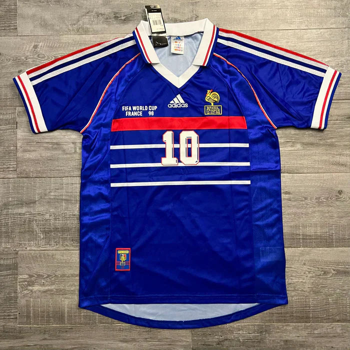 Camiseta Retro Equipo Local Francia 1998/98 - AD Torcedor Masculina