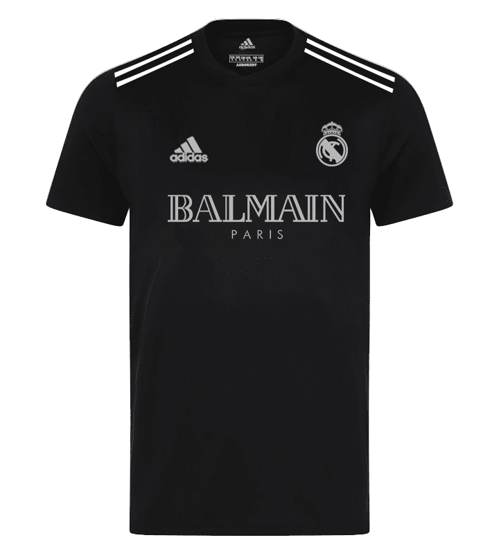 Camiseta Real Madrid x Balmain 2023 negra