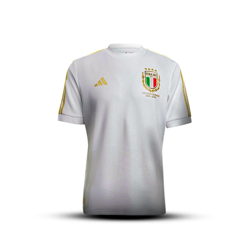 Camiseta Italia Especial 125 Años 1898-2023 - AD Fan hombre - Blanco con oro