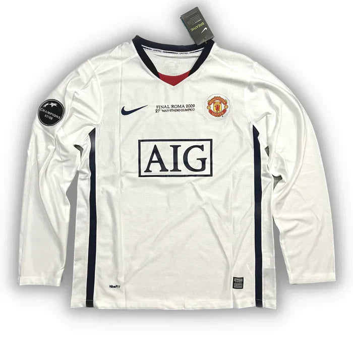 Camiseta Manchester United Retro Manga Larga 2008/09 Reserva