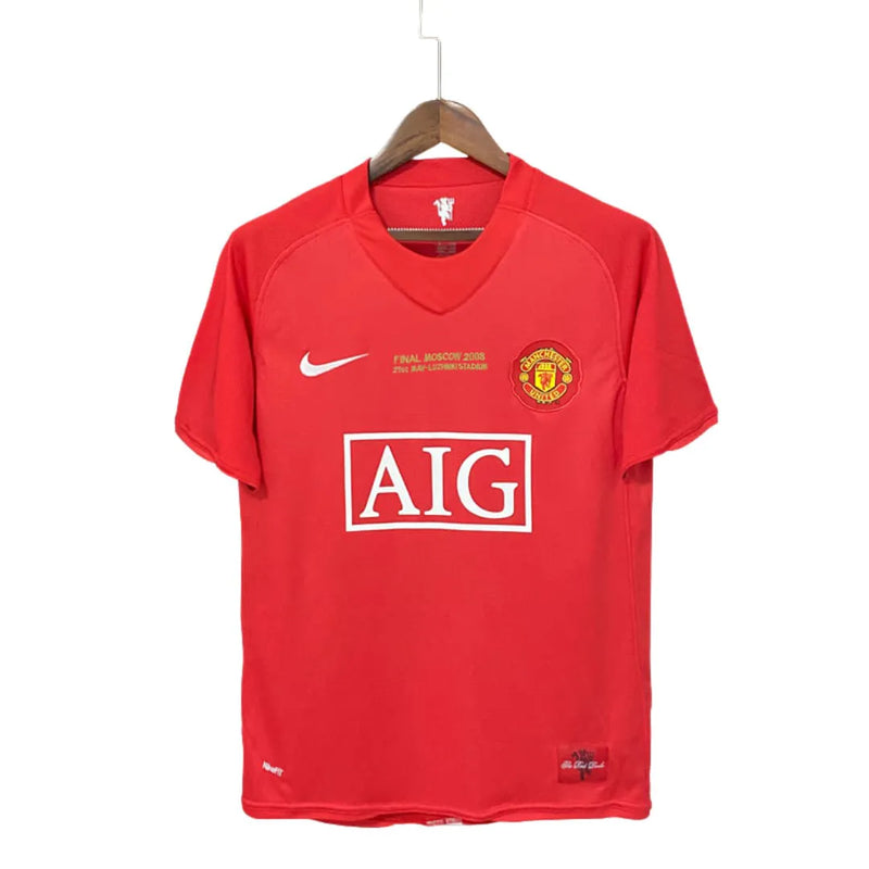 Camiseta Manchester United Retro 07/08 - AD Fan Hombre - Rojo