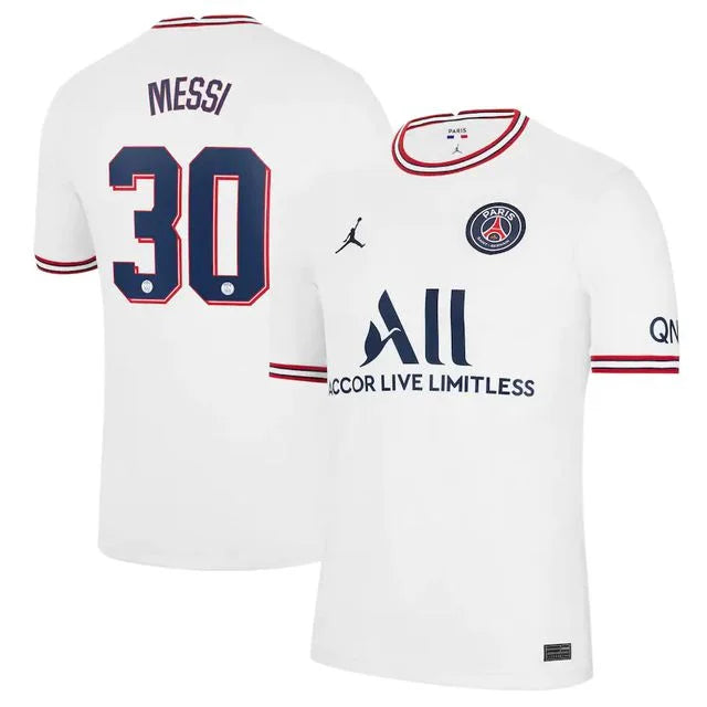 Camiseta PSG IIII 21/22 - Jordan Hombre Fan Personalizada MESSI Nº30