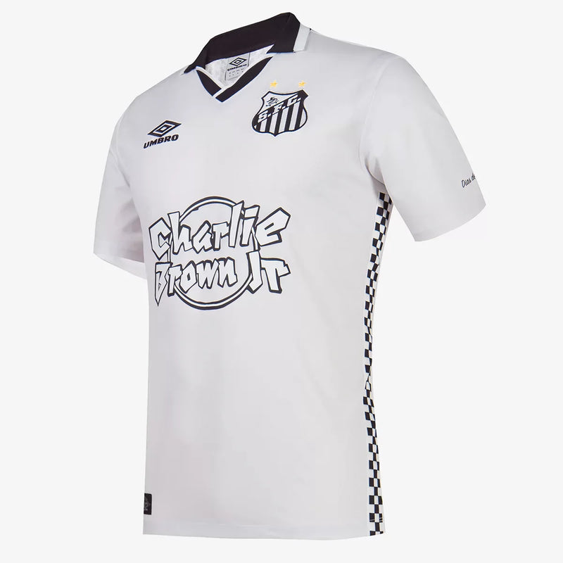 Camiseta Santos Charlie Brom JR 22/23 - UM Fan Hombre - Blanco y Negro