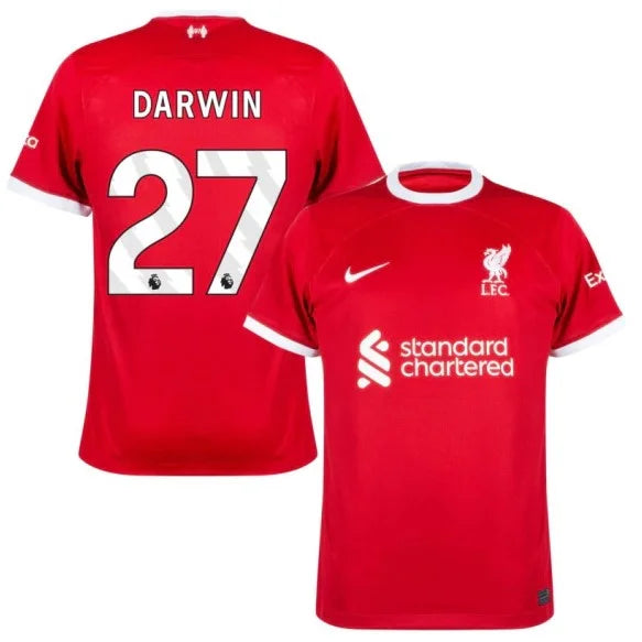Camisola Liverpool I Titular 23/24 - NK Torcedor Masculina - Personalizada DARWIN N° 27