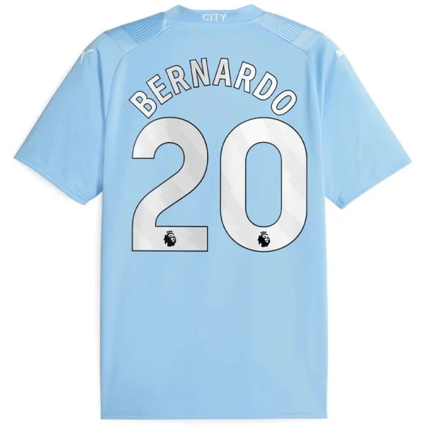 Camisola Manchester City Titular I 23/24 - PM Torcedor Masculina Personalizada BERNARDO  N°20