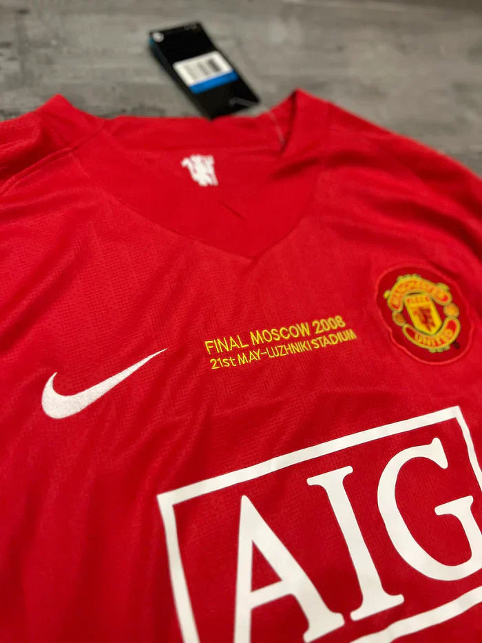 Manchester United Long Sleeve Retro 2007/08 Home Shirt